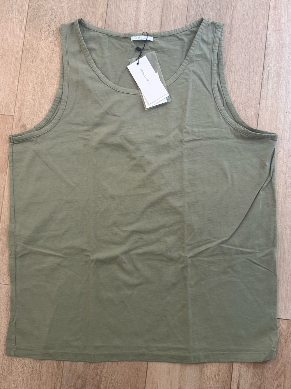 John Elliott Olive Tank Top - Men's Sleeveless Tee